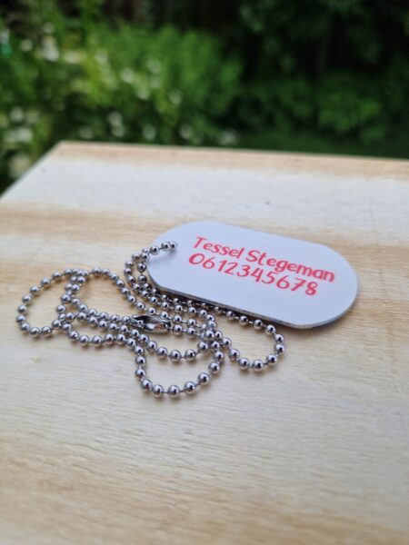 Naamplaatjes sleutelhanger of ketting - Afbeelding 3